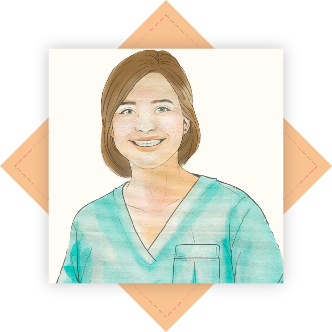 Compassion Home Care-Illustration-Home Care Worker Smiling